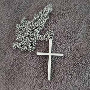cross and chain pewter